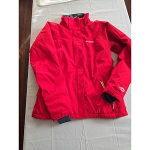 Columbia Womens‎ Medium Red Omni Tech Heat Ski Snowboard Jacket Coat